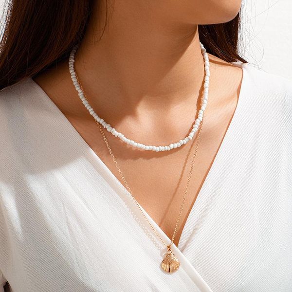 pendant necklaces bohemia metal scallop beads multilayer chain choker for women fashion statement jewelry accessory kolye, Silver
pendant necklaces bohemia metal scallop beads multilayer chain choker for women fashion statement jewelry accessory kolye, Silver