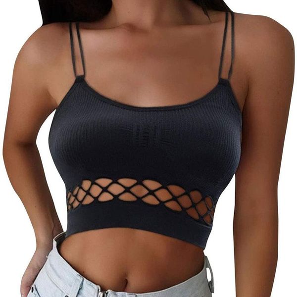 camisoles & tanks women's hollow crop underwear racerback bra for summer sports yoga women, Black;white
camisoles & tanks women's hollow crop underwear racerback bra for summer sports yoga women, Black;white
