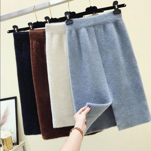 autumn & winter elastic waist simple solid split knitted skirt high slim casual women skirts, Black
autumn & winter elastic waist simple solid split knitted skirt high slim casual women skirts, Black