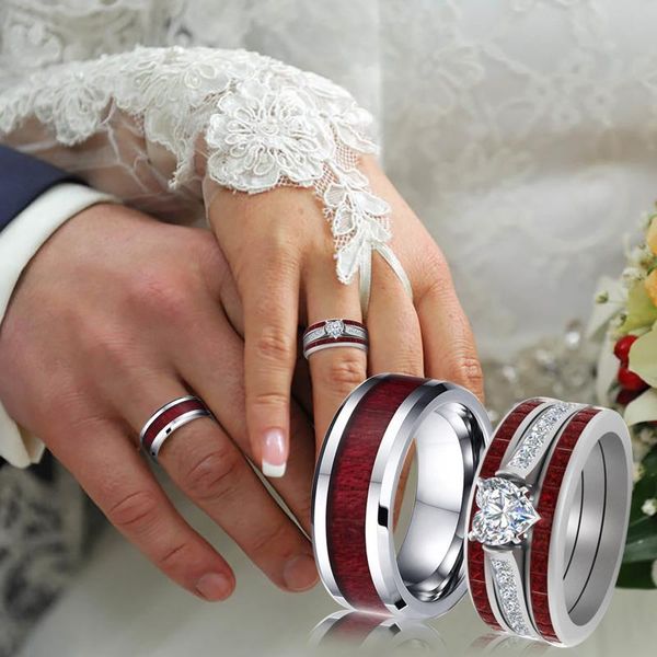 wedding rings couple ring wood grain titanium steel heart three layer lovers trendy three-in-one round zircon bridal sets anillos, Slivery;golden
wedding rings couple ring wood grain titanium steel heart three layer lovers trendy three-in-one round zircon bridal sets anillos, Slivery;golden