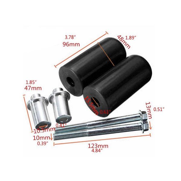 parts 1set universal large motorcycle frame sliders anti crash protector glue stick e7ca