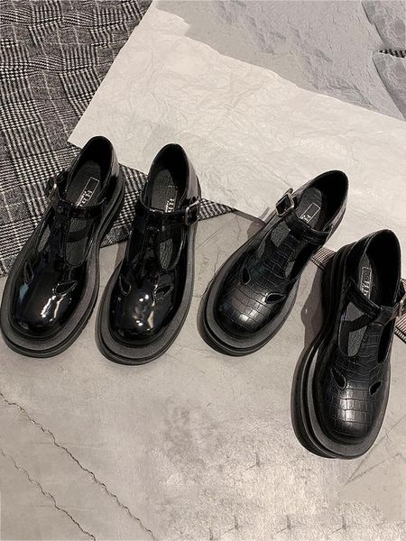 dress shoes british style leather women 2021 autumn college fashion thick bottom round toe, Black
dress shoes british style leather women 2021 autumn college fashion thick bottom round toe, Black