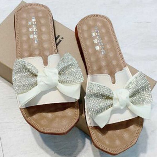 slipper bow summer sandals slipper indoor outdoor flip-flops beach shoes female fashion zapatos de mujer sh408 210625, Black 
slipper bow summer sandals slipper indoor outdoor flip-flops beach shoes female fashion zapatos de mujer sh408 210625, Black