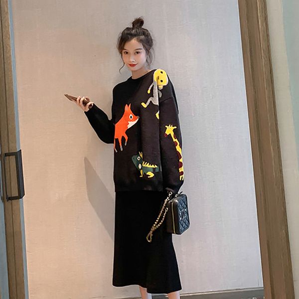 two piece dress new women's fashion animal patterns sweaters knitting package skirts 2 set female dresses knitted suit bp0t, White
two piece dress new women's fashion animal patterns sweaters knitting package skirts 2 set female dresses knitted suit bp0t, White
