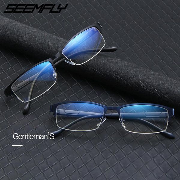 seemfly men women square half frame ultralight business clear lens eyeglasses fashion eyewear plain mirror sunglasses fr, Black
seemfly men women square half frame ultralight business clear lens eyeglasses fashion eyewear plain mirror sunglasses fr, Black