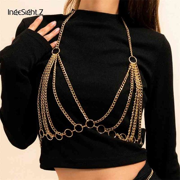 ingesight.z metal tassel harness bra chest waist belly multiple circle ring bikini body chain necklaces female jewelry, Silver
ingesight.z metal tassel harness bra chest waist belly multiple circle ring bikini body chain necklaces female jewelry, Silver