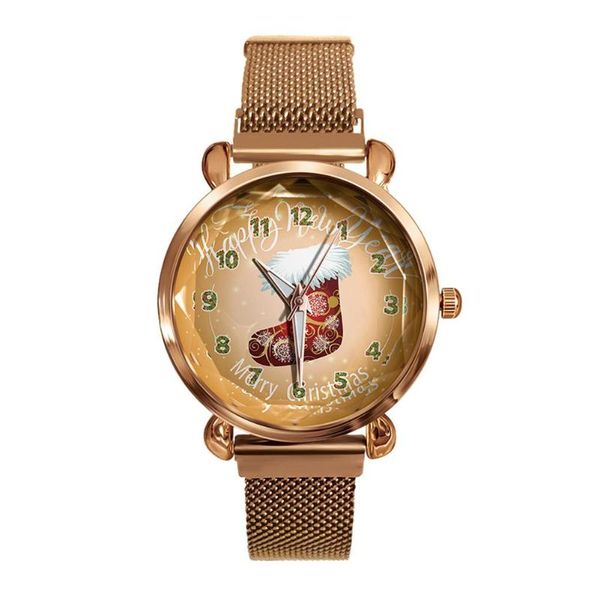 wristwatches lintimes lady women watches merry christmas quartz watch socks happy year mesh alloy band analog wristwatch for female, Slivery;brown
wristwatches lintimes lady women watches merry christmas quartz watch socks happy year mesh alloy band analog wristwatch for female, Slivery;brown