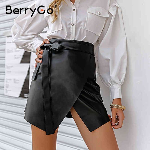 berrygo casual black women asymmetrical leather skirt sash mini short wrap female high street winter s ladies 210513
berrygo casual black women asymmetrical leather skirt sash mini short wrap female high street winter s ladies 210513