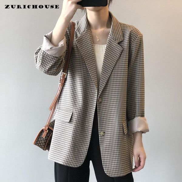 women's suits & blazers zurichouse fashion loose vintage pladi blazer women office ladies notched collar outwear casual female suit jac, White;black
women's suits & blazers zurichouse fashion loose vintage pladi blazer women office ladies notched collar outwear casual female suit jac, White;black
