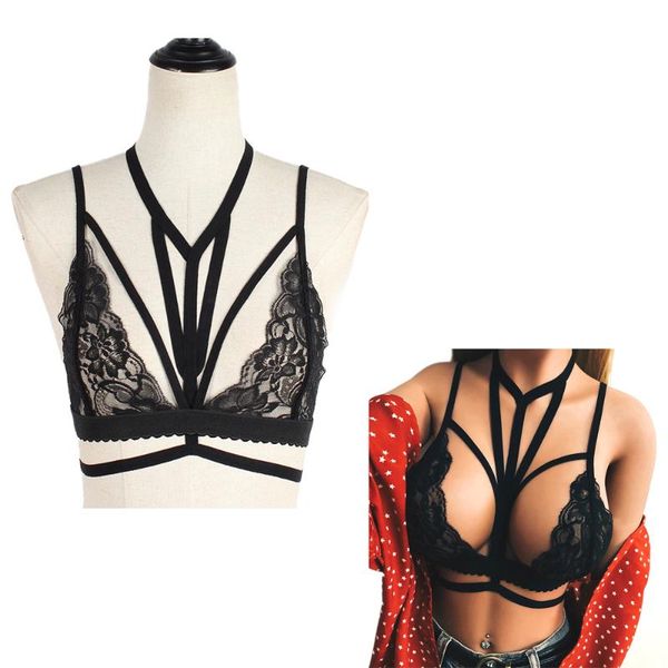 bras women's lace elastic cage bra s-l body harness black strappy hollow out bralette bustier wire women crop top, Red;black
bras women's lace elastic cage bra s-l body harness black strappy hollow out bralette bustier wire women crop top, Red;black