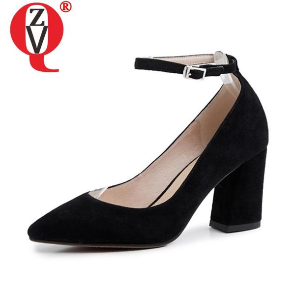 dress shoes zvq 2021 spring fashion kid suede woman pumps women cow leather pointed toe high heels ladies office outside buckle, Black
dress shoes zvq 2021 spring fashion kid suede woman pumps women cow leather pointed toe high heels ladies office outside buckle, Black