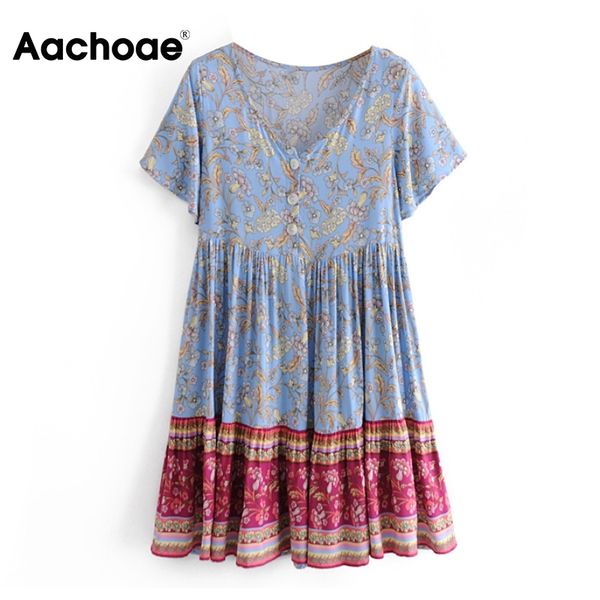 women vintage v neck summer floral print short sleeve loose casual dress ladies a line pleated mini dresses 210413, Black;gray
women vintage v neck summer floral print short sleeve loose casual dress ladies a line pleated mini dresses 210413, Black;gray