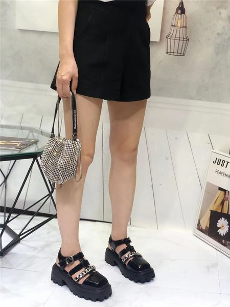 designer women slides european station muffin bottomed baotou sandals 2021 summer retro leather square head thick heel elevated casual, Black
designer women slides european station muffin bottomed baotou sandals 2021 summer retro leather square head thick heel elevated casual, Black