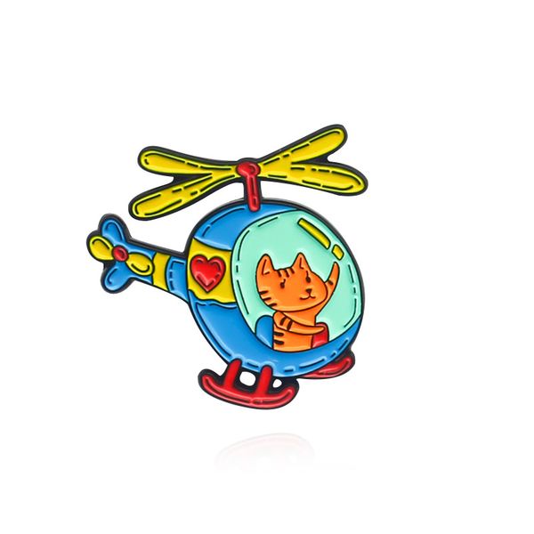 cartoon cat drives the love helicopter through the clouds to return home and land creative brooch waving pin badges, Blue
cartoon cat drives the love helicopter through the clouds to return home and land creative brooch waving pin badges, Blue