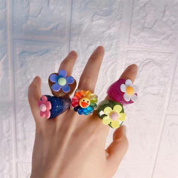 wedding rings aomu 2021 trendy cute colorful acrylic resin flower heart for women girls geometric big jewelry accessories, Slivery;golden
wedding rings aomu 2021 trendy cute colorful acrylic resin flower heart for women girls geometric big jewelry accessories, Slivery;golden