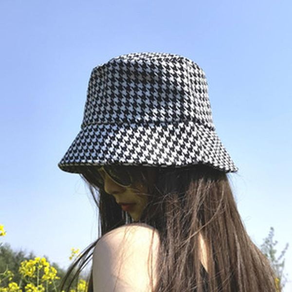 wide brim hats bucket summer foldable houndstooth plaid women fisherman sun protection beach hat 2021 gorro pescador, Blue;gray
wide brim hats bucket summer foldable houndstooth plaid women fisherman sun protection beach hat 2021 gorro pescador, Blue;gray