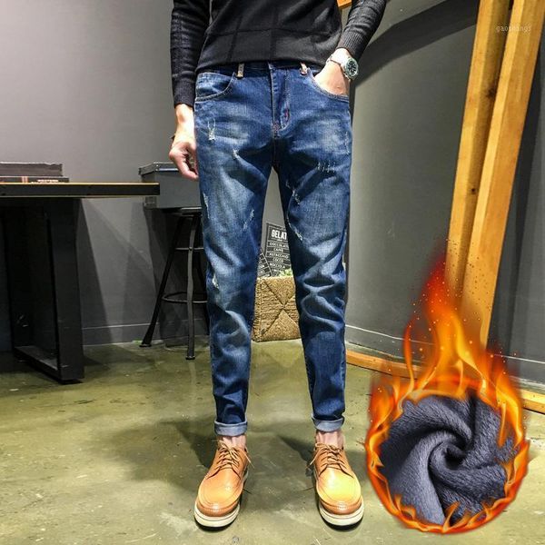 men's jeans winter spring warm for men plus velvet thick stretch denim pencil pants slim fit straight leg casual homme cowboy trousers1, Blue
men's jeans winter spring warm for men plus velvet thick stretch denim pencil pants slim fit straight leg casual homme cowboy trousers1, Blue