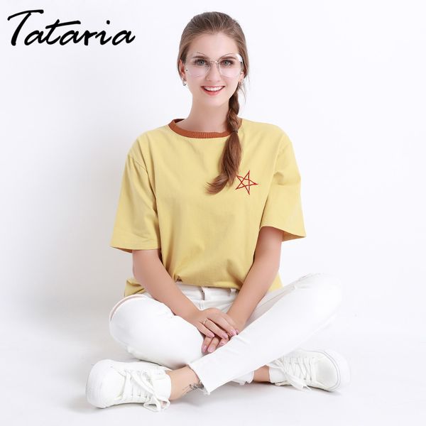 women's t-shirts loose hole summer embroidery star cotton casual t shirt female tees femme clothing for women tataria 210514, White
women's t-shirts loose hole summer embroidery star cotton casual t shirt female tees femme clothing for women tataria 210514, White