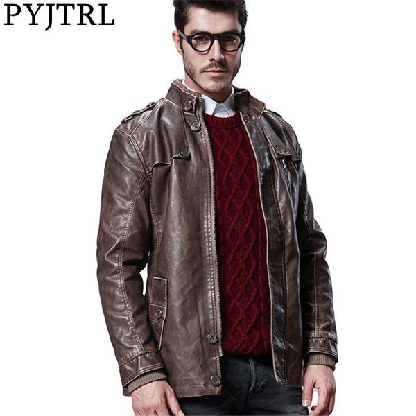 men's winter warm fleece pu leather jackets stand collar motorcycle coats fur & faux, Black
men's winter warm fleece pu leather jackets stand collar motorcycle coats fur & faux, Black