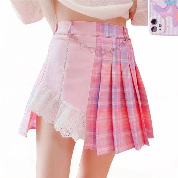 skirts y2k kawaii pink plaid mini skirt women gothic high waist lolita cosplay cute lace vintage school girl fashion short, Black
skirts y2k kawaii pink plaid mini skirt women gothic high waist lolita cosplay cute lace vintage school girl fashion short, Black