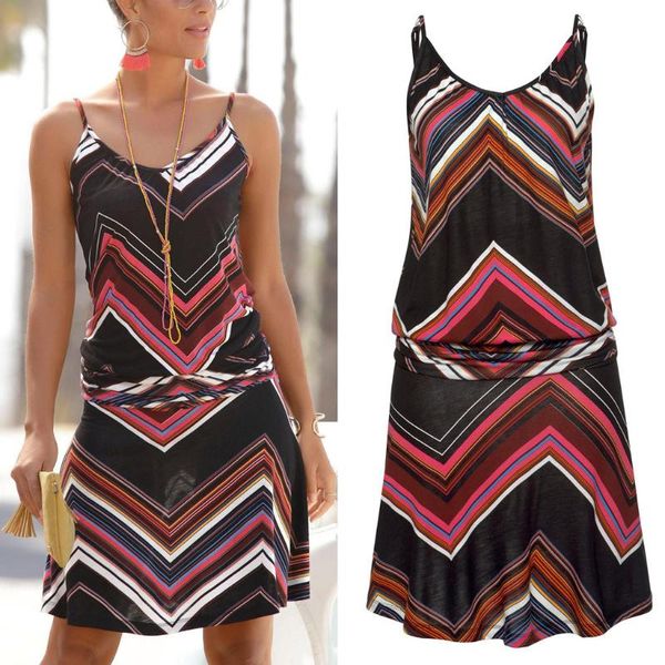 casual dresses summer womens party boho dress sleeveless printed o-neck vestido bodycon mini camis beach, Black;gray
casual dresses summer womens party boho dress sleeveless printed o-neck vestido bodycon mini camis beach, Black;gray