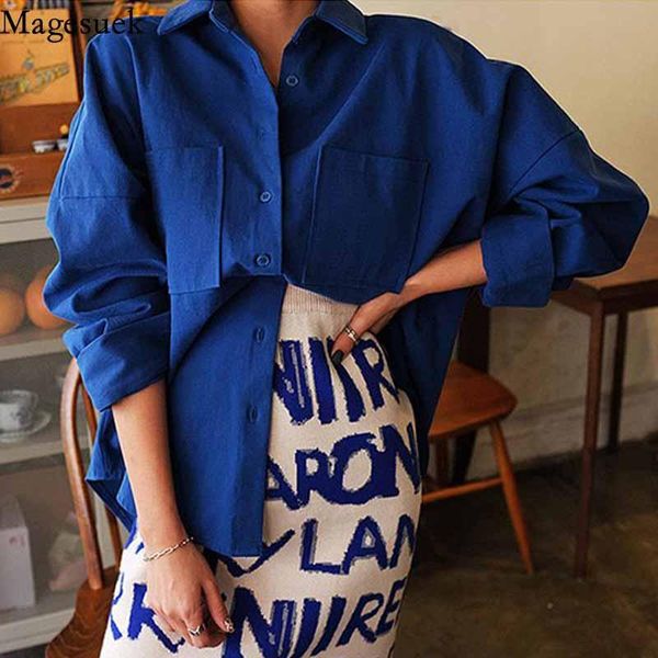 women's blouses & shirts korean casual solid loose women shirt plus size spring long sleeve cotton double pocket harajuku blusas 12810, White
women's blouses & shirts korean casual solid loose women shirt plus size spring long sleeve cotton double pocket harajuku blusas 12810, White
