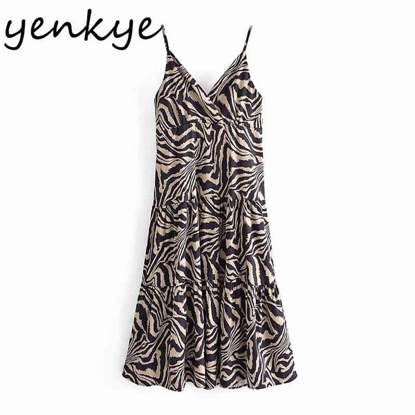 vintage animal print sling dress women v neck sleeveless high waist a-line midi summer night out vestido 210430, Black;gray
vintage animal print sling dress women v neck sleeveless high waist a-line midi summer night out vestido 210430, Black;gray