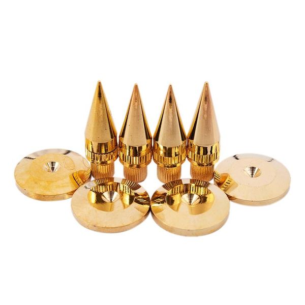 36mm copper speaker spike isolation stand + base pad feet mat pads-4pcs computer speakers
36mm copper speaker spike isolation stand + base pad feet mat pads-4pcs computer speakers
