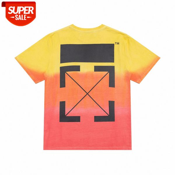 ow white 0ow hem rendering blue gradient short-sleeved t-shirt #m06a, White;black
ow white 0ow hem rendering blue gradient short-sleeved t-shirt #m06a, White;black