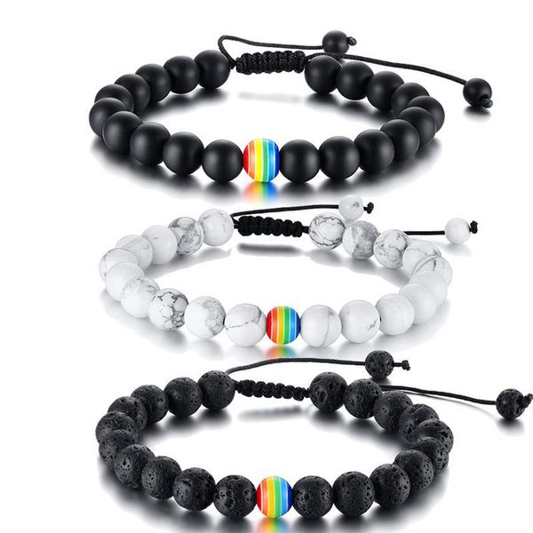 charm bracelets couple wrist decoration elastic adjustable volcanic stone agate rainbow bracelet exquisite woven pulseiras for men and women, Golden;silver
charm bracelets couple wrist decoration elastic adjustable volcanic stone agate rainbow bracelet exquisite woven pulseiras for men and women, Golden;silver