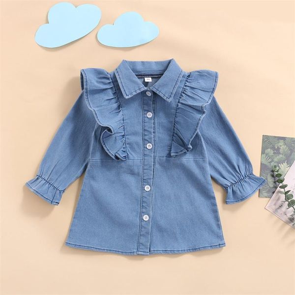 girl's dresses fashion baby girls long sleeve denim dress with ruffle decoration single breasted shirt version spring clothing, Red;yellow
girl's dresses fashion baby girls long sleeve denim dress with ruffle decoration single breasted shirt version spring clothing, Red;yellow