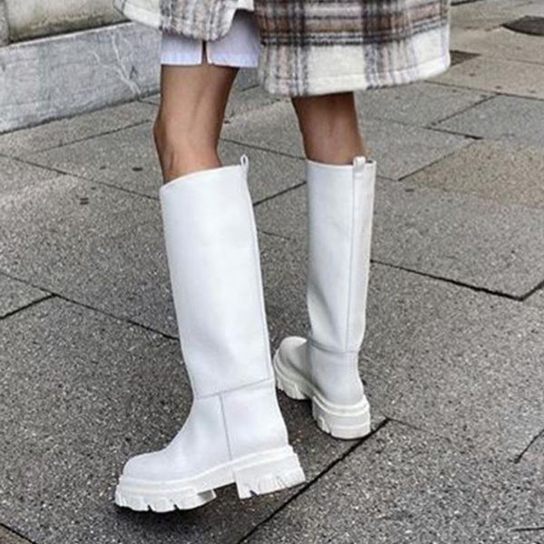 boots ins chunky heels white fashion platform solid round toe women cool thick bottom casual, Black
boots ins chunky heels white fashion platform solid round toe women cool thick bottom casual, Black