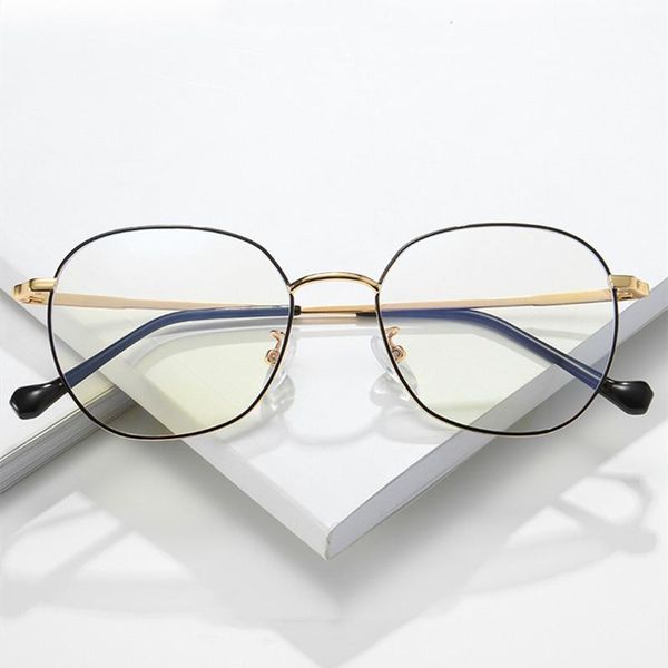 fashion sunglasses frames metal round anti blue light goggles men's literary retro spectacle ladies lithe super tough myopia eyewears, Black
fashion sunglasses frames metal round anti blue light goggles men's literary retro spectacle ladies lithe super tough myopia eyewears, Black