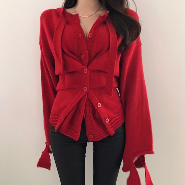 ripped sweater cardigan women 2021 autumn korean chic double breasted clothes long sleeve solid streetwear knitted top, White;black
ripped sweater cardigan women 2021 autumn korean chic double breasted clothes long sleeve solid streetwear knitted top, White;black