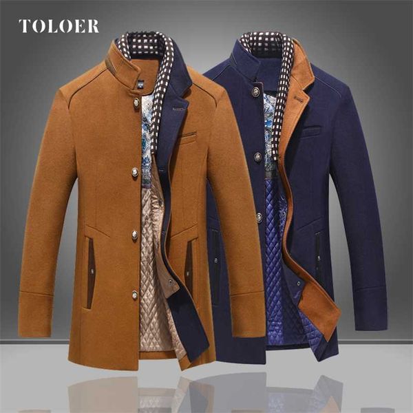 winter men thicken woolen coats business casual wool blends men's outdoor coat fashion long warm windproof mens windbreaker 211122, Black
winter men thicken woolen coats business casual wool blends men's outdoor coat fashion long warm windproof mens windbreaker 211122, Black