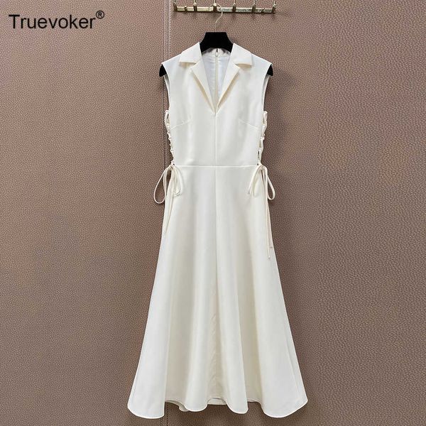 truevoker high street runway fashion ladies' shirt collar sleeveless lace up mid calf length dress 210602, Black;gray
truevoker high street runway fashion ladies' shirt collar sleeveless lace up mid calf length dress 210602, Black;gray