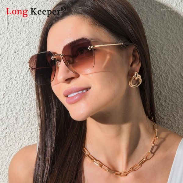 metal rimless sunglasses women retro oversized square sun glasses men fashion pilot streetwear eyewear gafas de sol uv400, White;black
metal rimless sunglasses women retro oversized square sun glasses men fashion pilot streetwear eyewear gafas de sol uv400, White;black