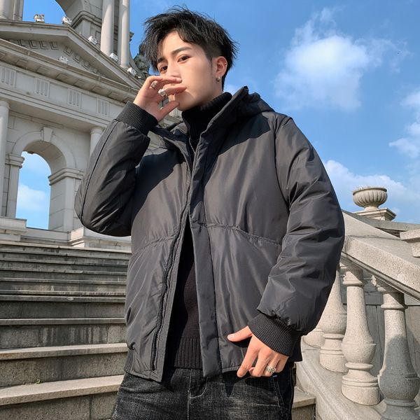 men's down & parkas winter short jacket warm thick fashion parka men solid color casual hooded coat man wild loose cotton male hs94, Black
men's down & parkas winter short jacket warm thick fashion parka men solid color casual hooded coat man wild loose cotton male hs94, Black