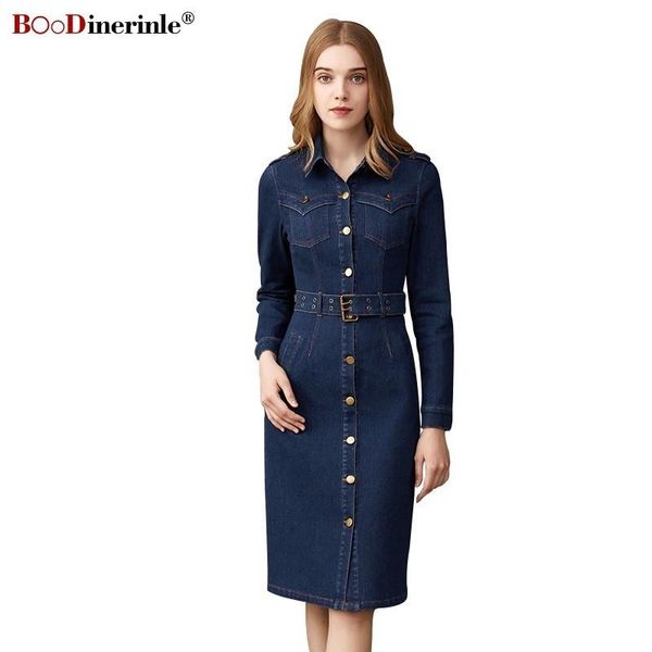 casual dresses boodinerinle vintage denim dress women summer 2021 cotton long sleeve sashes cowboy women's jeans woman, Black;gray
casual dresses boodinerinle vintage denim dress women summer 2021 cotton long sleeve sashes cowboy women's jeans woman, Black;gray