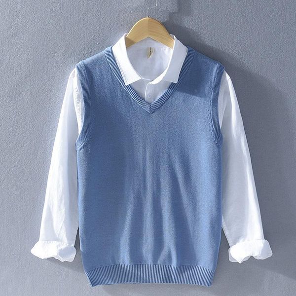 men's sweaters spring fall fashion men solid color v-neck sleeveless knitting vest korea simple basic style casual slim waistcoat male, White;black
men's sweaters spring fall fashion men solid color v-neck sleeveless knitting vest korea simple basic style casual slim waistcoat male, White;black