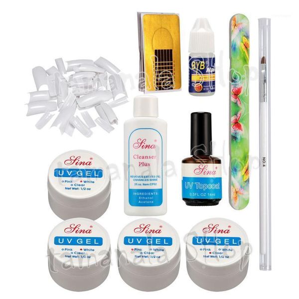 nail art kit white french tips uv gel oat glue forms file brush1, Red;gold
nail art kit white french tips uv gel oat glue forms file brush1, Red;gold