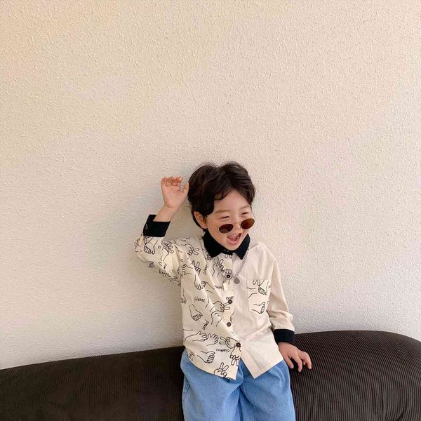 boys spring cartoon printing patchwork shirts children cotton long sleeve kids tees, White;black
boys spring cartoon printing patchwork shirts children cotton long sleeve kids tees, White;black