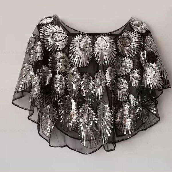 scarves women's 1920s shawl wrap art deco beaded / vintage black & gold sequin evening cape bolero flapper peacock, Blue;gray
scarves women's 1920s shawl wrap art deco beaded / vintage black & gold sequin evening cape bolero flapper peacock, Blue;gray