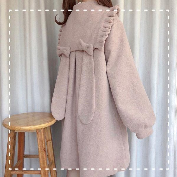 women's wool & blends japanese winter lolita coat women 2021 autumn kawaii ears navy collar long jacket soft girl cute woolen overcoa, Black
women's wool & blends japanese winter lolita coat women 2021 autumn kawaii ears navy collar long jacket soft girl cute woolen overcoa, Black