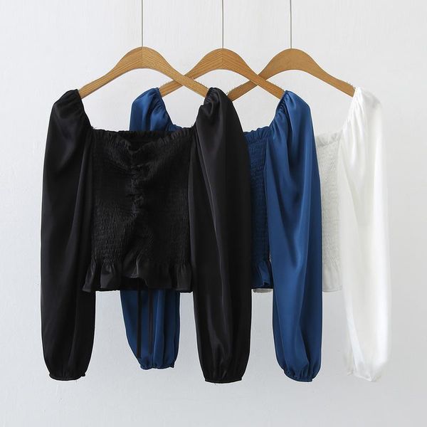 women's blouses & shirts summer autumn 2021 long sleeve white blouse women versatile glossy square collar shirt french with tie design
women's blouses & shirts summer autumn 2021 long sleeve white blouse women versatile glossy square collar shirt french with tie design