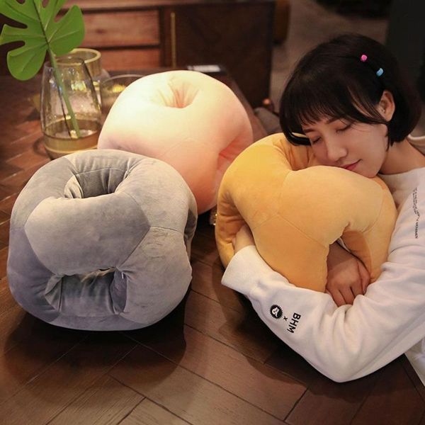 pillow vote sleeping on table school for office kid hole design cube neck