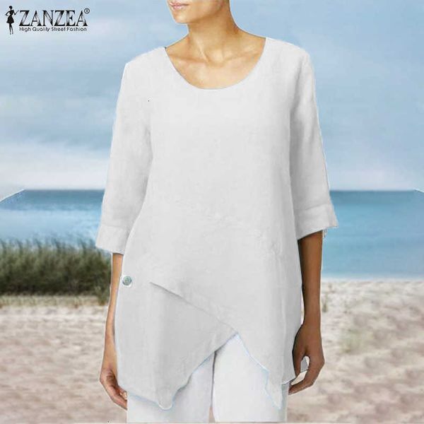 women's blouses & shirts blouses asymmetrical blouse stylish spring casual 3/4 sleeve blusas female button o neck plus size coql, White
women's blouses & shirts blouses asymmetrical blouse stylish spring casual 3/4 sleeve blusas female button o neck plus size coql, White
