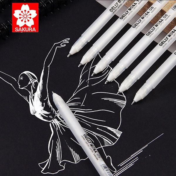 sakura 3pcs gelly roll classic highlight pen 0.3/0.4/0.5mm white golden silver grey ink gel color marker pens
sakura 3pcs gelly roll classic highlight pen 0.3/0.4/0.5mm white golden silver grey ink gel color marker pens