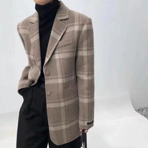 women's wool & blends 100% high end plaid elegant korean style short double sided cashmere coat woolen, Black
women's wool & blends 100% high end plaid elegant korean style short double sided cashmere coat woolen, Black