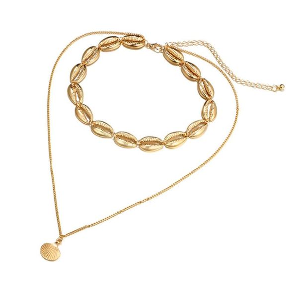 gold color metal sea shell choker necklace shellhard 2 layers vintage cowrie pendant for women summer bohemian jewelry chokers, Golden;silver
gold color metal sea shell choker necklace shellhard 2 layers vintage cowrie pendant for women summer bohemian jewelry chokers, Golden;silver